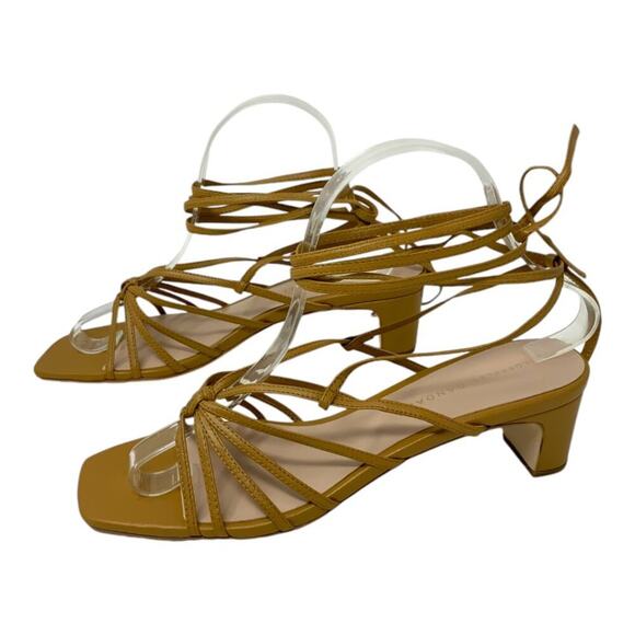 Loeffler Randall Lola Ankle Tie Sandal Honey Size 8 NWT $295 MSRP - Picture 4 of 7